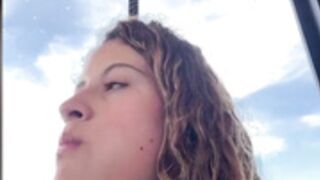 Alana15 in public with dildo
