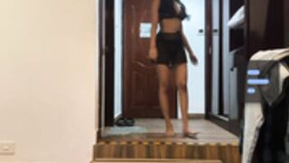 Mallufromindia transparent bikini dare show in hotel.