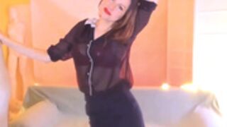 April_o_Nill milf tease dance transparent blouse