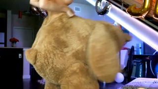 JennyBlighe turning into a Giant Stuffed Teddy Bear