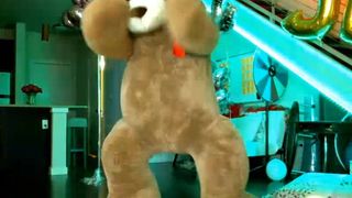 JennyBlighe turning into a Giant Stuffed Teddy Bear