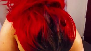 Gorgeous redhead BBW housewife fingering fat pussy