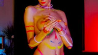 Flpwerr_Powerr Topless body painting.
