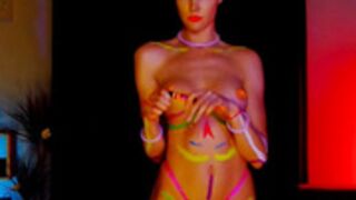 Flpwerr_Powerr Topless body painting.