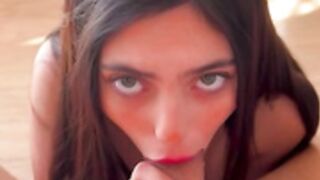 Brenda Trindade POV Blowjob with cum on tits