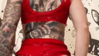 ogonlyf, livgray, olivia gray - red knit tease