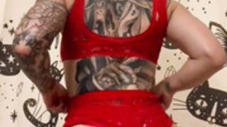 ogonlyf, livgray, olivia gray - red knit tease