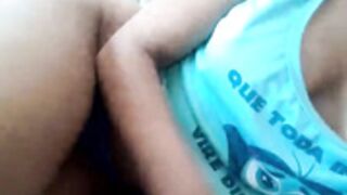 Black niples bitch playing with big plastic tits