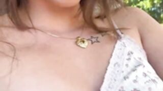 Petite white girl using that pussy again