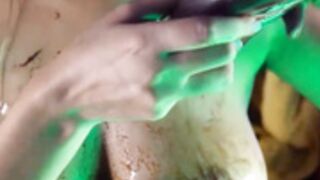 Mishamalhotra chocolate on boobs