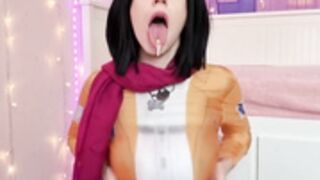 PuppyGirlfriend - Busty Mikasa Intense JOI