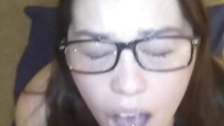 Geek GF wants cum