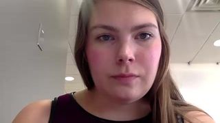 Busty canadian girl flashing in public