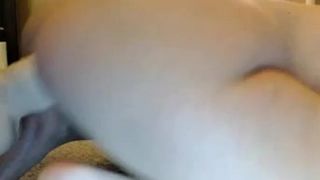 Passionate milf is riding a rock hard dildo like a pro whore, in front of the camera