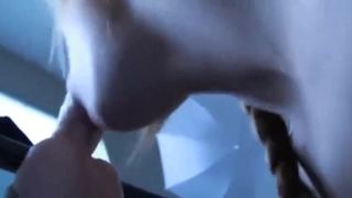 Pigtailed girl is not as shy as she looks, especially when she sees a rock hard dick