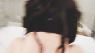 Chloe Lamb riding in black top