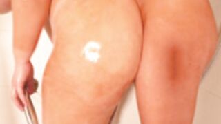 Jessy bunny blowjob in the shower bimbo mega lips