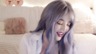 Alice licks her pussy and ass and cum and pee