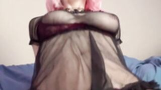 Sakura cosplay dildo fucking