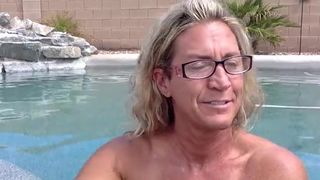 talltanblonde - in pool and nice tits