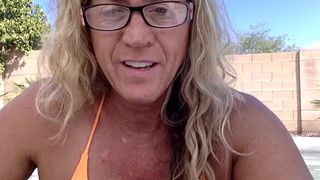 talltanblonde - in pool and nice tits