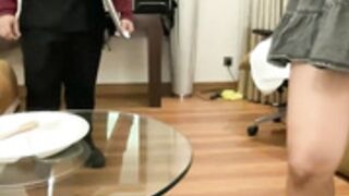 Vickyntania nude infront of hotel service bous