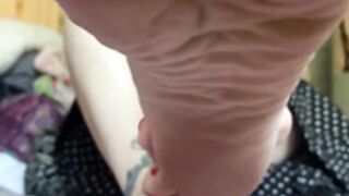MILF Teases With Amazing Feet Wearing Toe Rings And Tat