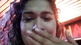 Danielavegax sucking Sara_smiiith211 in public bar 2