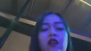 DanielaVegax - naked & dildo fuck in public bar