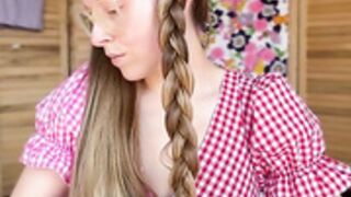 Jessie Cave Double buns