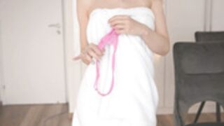 kriss0leoo 8425 p2 - towel drop tease bare tits