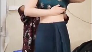 Olly Esse saree strip and boob show