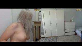 2 blonde teens on webcam