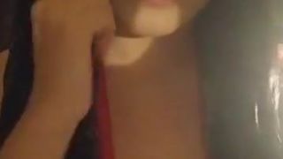 CHICA TETONA DE ROJO EN FACEBOOK LIVE 00