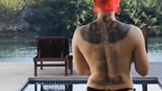 Olly Esse Topless in pool