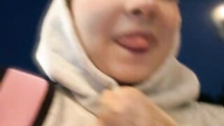 Baby_Tiny boob show in bus