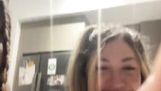 curvyellaxo fucking BBC in the kitchen