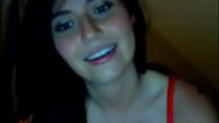 Busty Raven Haired Webcam Girl Shows Off
