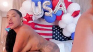 nycdiamond & saamytits lesbian show 4th july pt 1