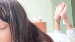 White stoner nerd pretty feet 80