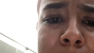 Trianawhite pussy play at gym bathroom