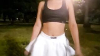 Julia_8 outdoor 3some show