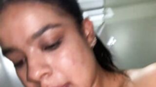 trianawhite in gym washroom