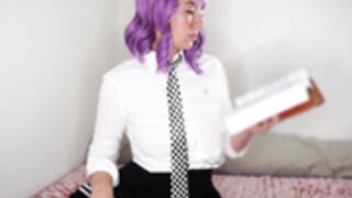 Purplehazetv - Ahegao spit fuck with teacher