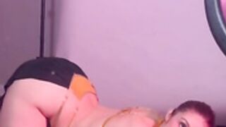 Hannahelainexoxo cosplay, sucking a stick, big tits