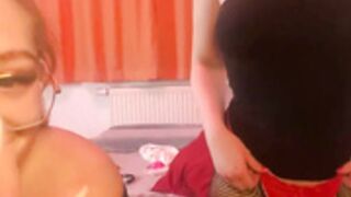 LizzyLush_ & LaraBlond 1st lesbian sex show together