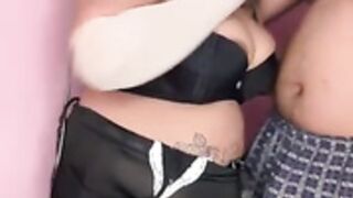 Wifyhubby_38 boobs squeeze lesbian show