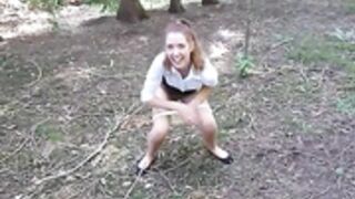 Naughty Poppy [0944270] PEEING IN THE WOODS! [2018-01-05]