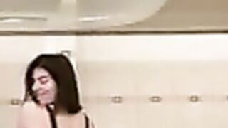 Mady in bathroom