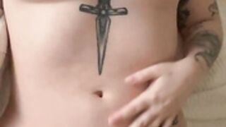 hatechapel hairy goth tease in microbikini